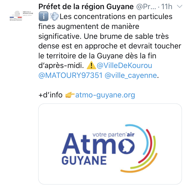 ATMO Guyane - Observatoire de la qualité de l'air en Guyane